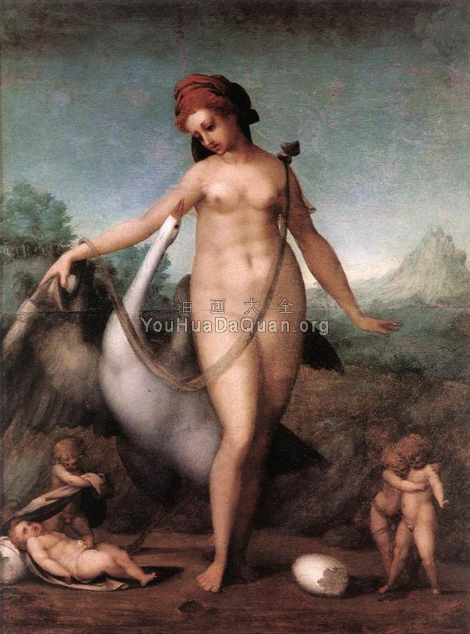 Leda And The Swan - 雅各布·达·蓬托尔莫